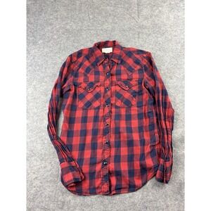 Denim & Supply Ralph Lauren Lightweight Pearl Snap Western Plaid Shirt Women's S